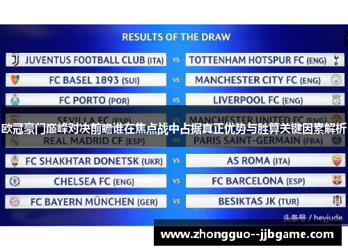 欧冠豪门巅峰对决前瞻谁在焦点战中占据真正优势与胜算关键因素解析 欧冠豪门巅峰对决前瞻谁在焦点战中占据真正优势与胜算关键因素解析